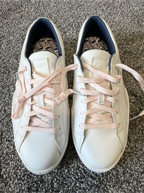 Puma Love Trainers “Love Wins” White/Green With Light Pink Laces Size 9 NWOB